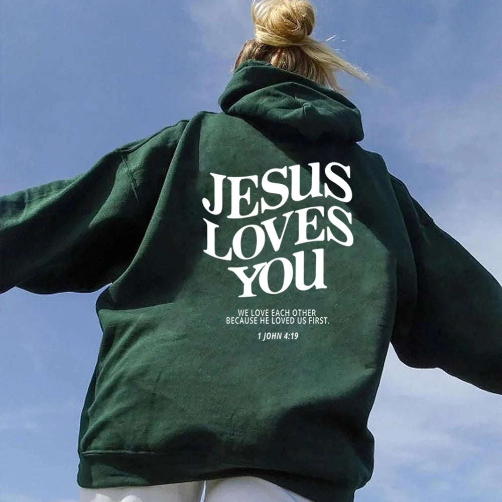 Jesus Loves You Hoodie Christian Hooded Sweatshirt Jesus s Christian Merch