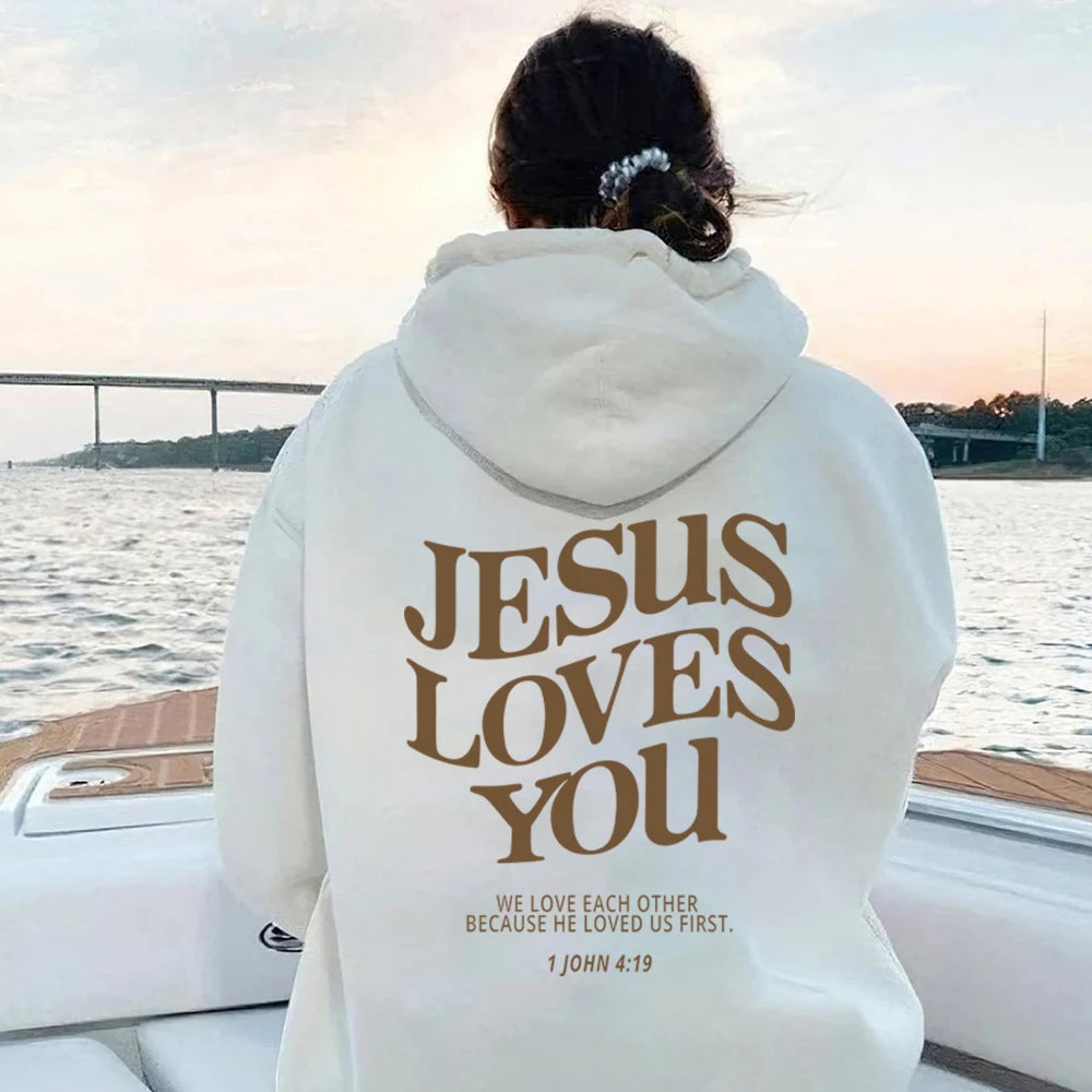 Jesus Loves You Hoodie Christian Hooded Sweatshirt Jesus s Christian Merch