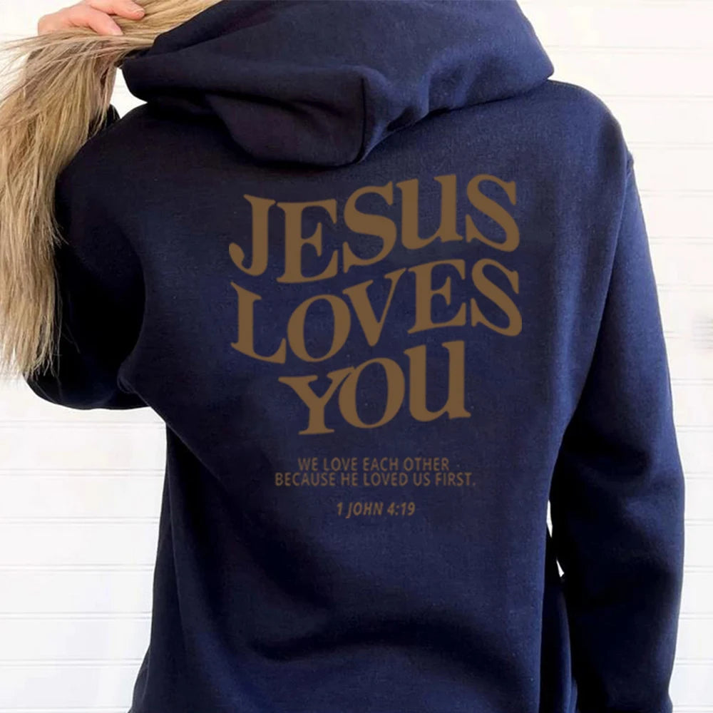 Jesus Loves You Hoodie Christian Hooded Sweatshirt Jesus s Christian Merch