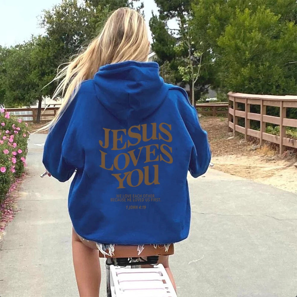 Jesus Loves You Hoodie Christian Hooded Sweatshirt Jesus s Christian Merch